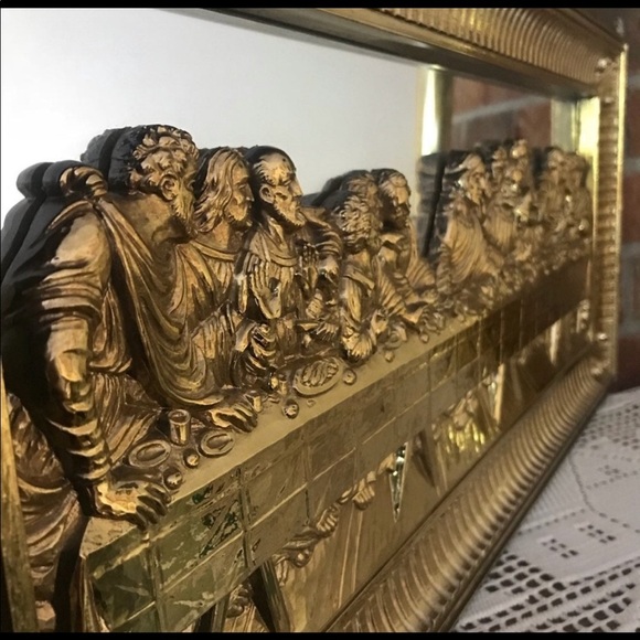 Rare Vintage Last Supper
Gold 3D Mirror - Picture 7 of 11